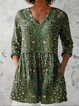 JULIE | LONG BLOUSE WITH V-NECK