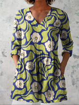 ELODIE | LONG BLOUSE WITH V-NECK