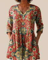 JESSICA | LONG BLOUSE WITH A STRIKING PRINT