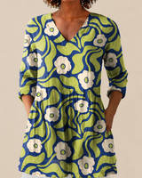 VIOLET | LONG BLOUSE WITH A STRIKING PRINT