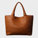 LANA HANDWOVEN VEGAN LEATHER TOTE