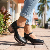 Darcy | Classic T-Strap Close Toe Heels