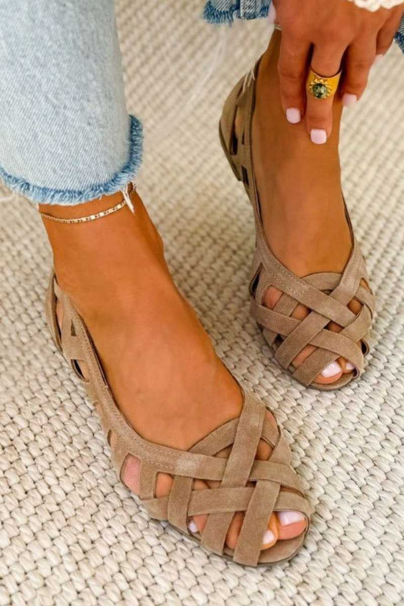 Ruby | Flat Open-Toe Braided Sandals
