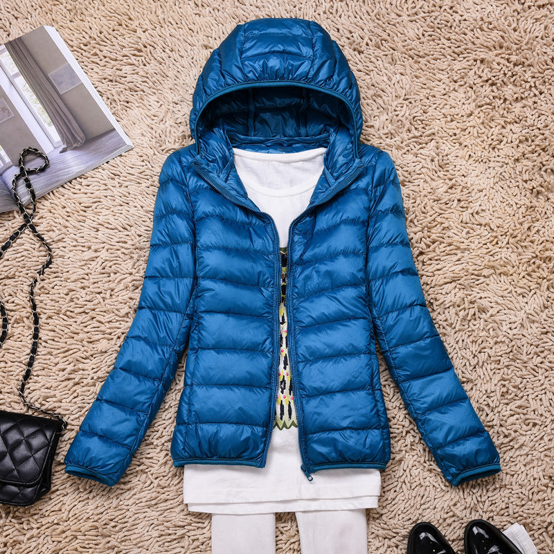 Women's Lightweight Packable Hooded Puffer Jacket