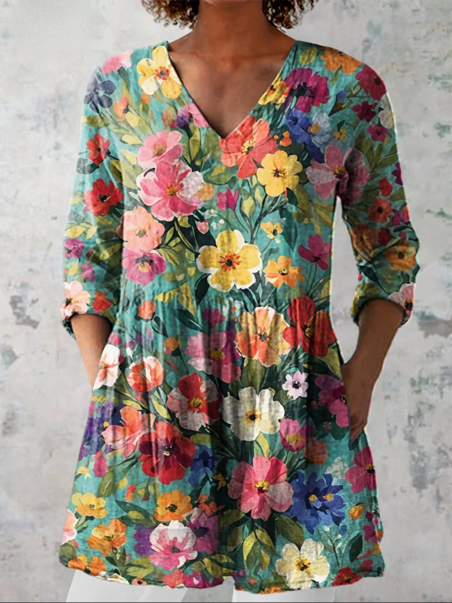 Emma | Long Blouse with a Striking Print