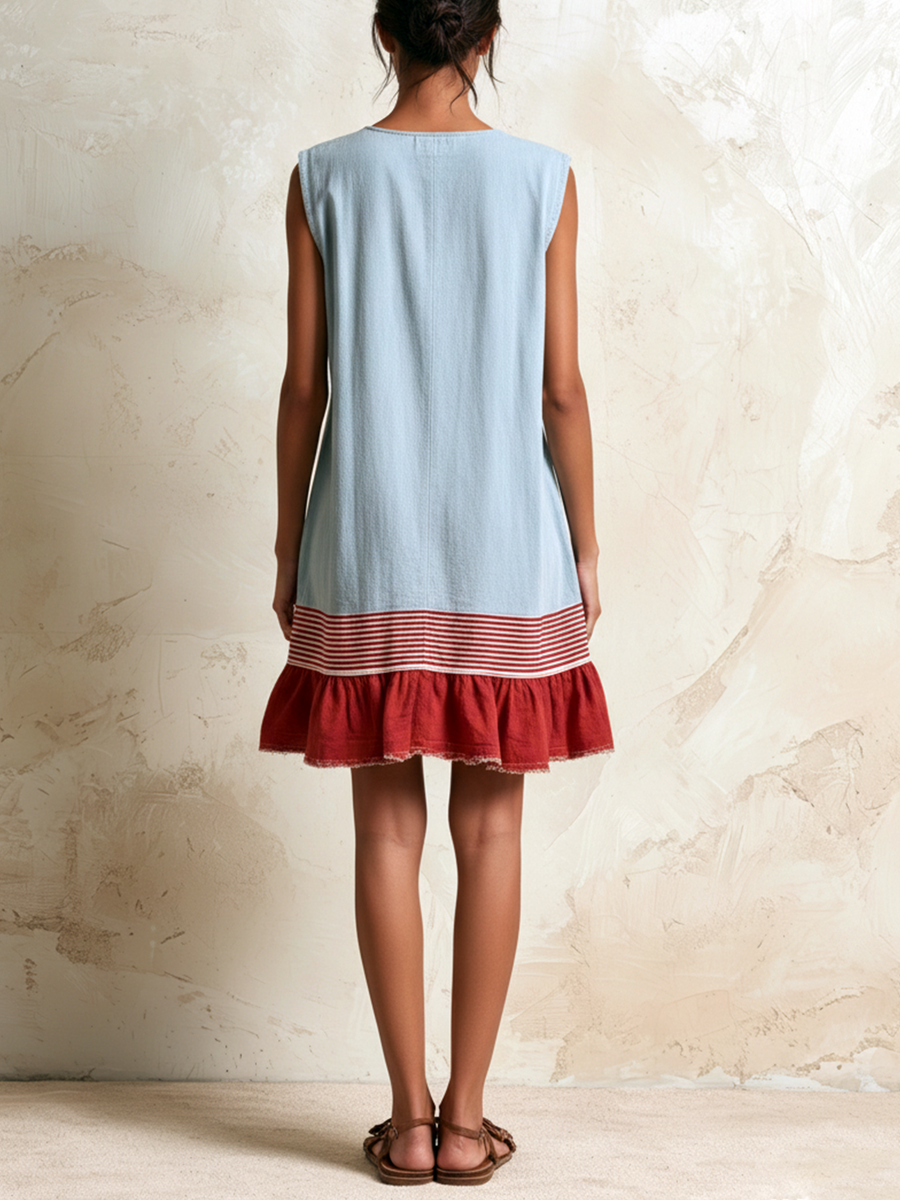 AMELIE | CLASSIC RUFFLE HEM TUNIC DRESS