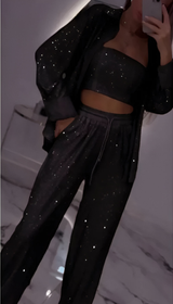 FIORALBA | SEQUIN LOUNGE SET – THREE PIECE