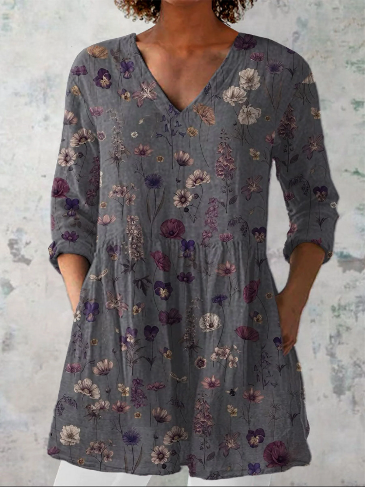 Georgia | Long Blouse with a Striking Print