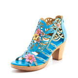 BLOOMING VINE ROMANTIC CUTOUT SANDALS