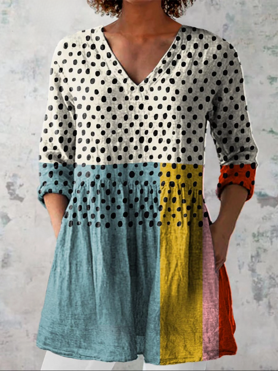 Hannah | Long Blouse with a Striking Print