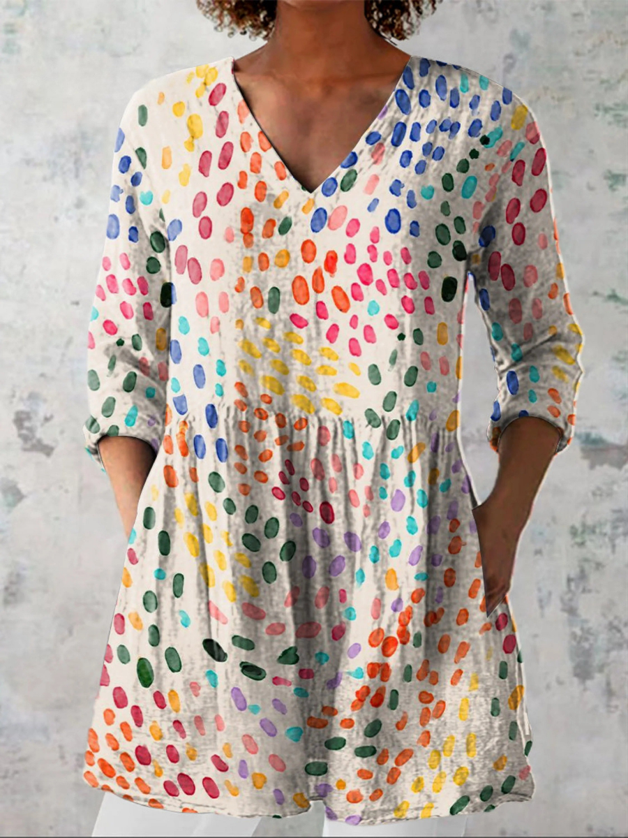 Scarlett | Long Blouse with a Striking Print