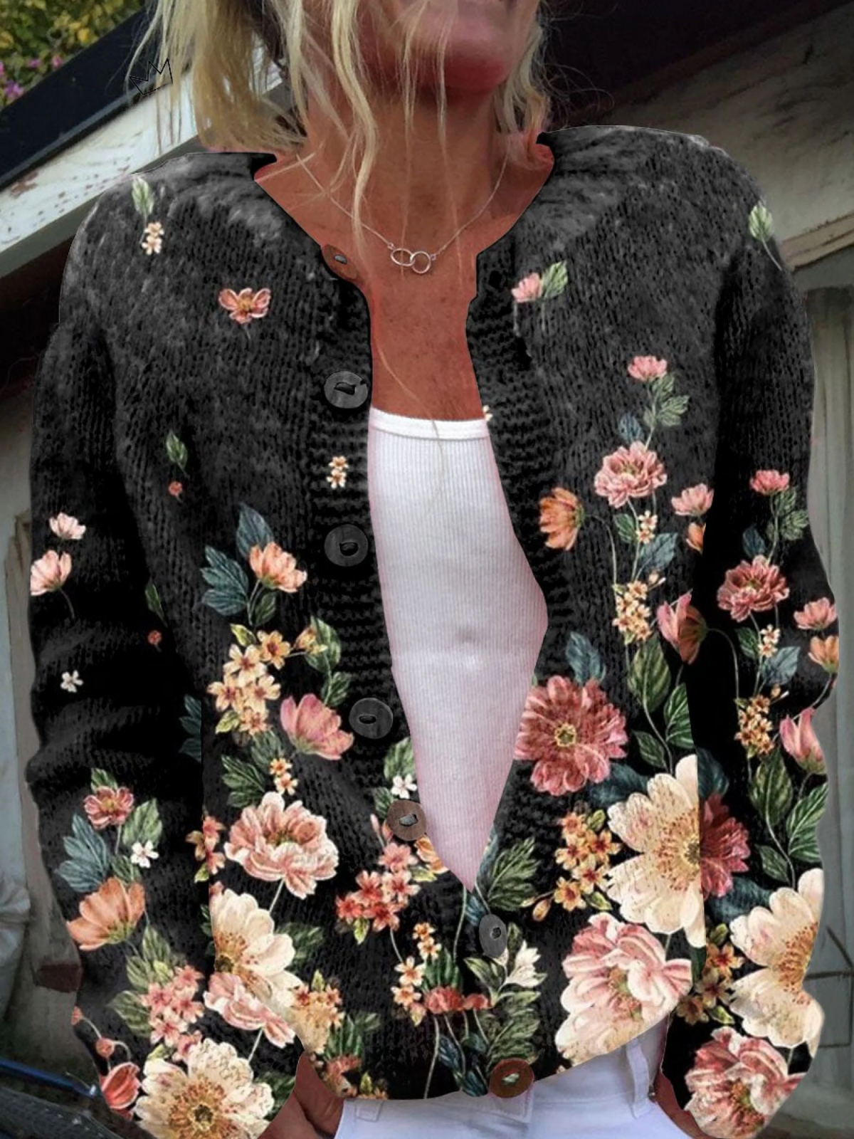 Daisy | Vintage Floral Cardigan