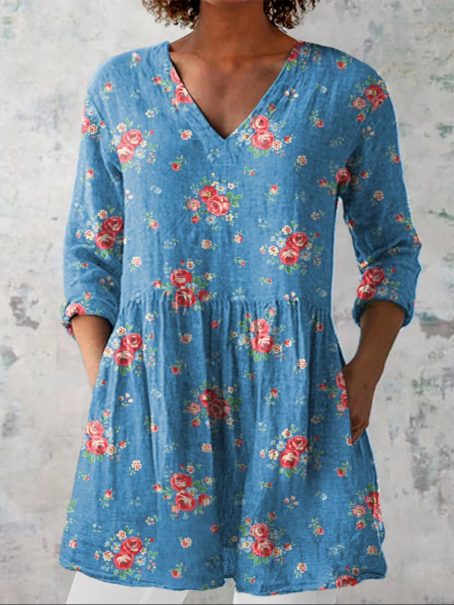 Molly | Long Blouse with a Striking Print