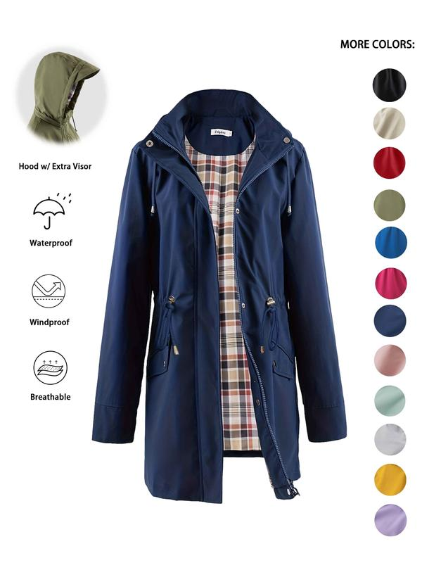 Aimee | Women's Hooded Waterproof Trench Coat