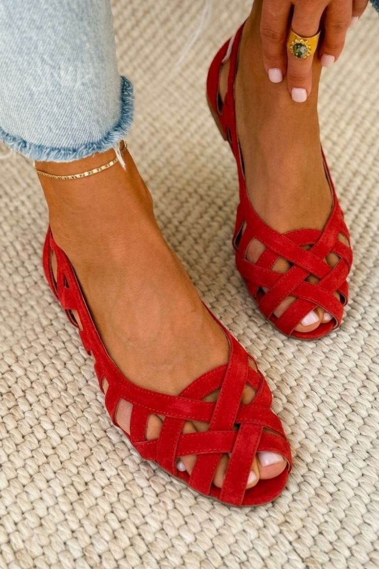 Ruby | Flat Open-Toe Braided Sandals