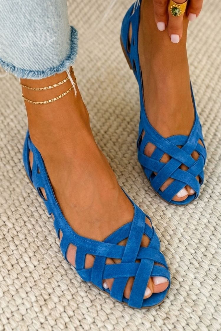 Ruby | Flat Open-Toe Braided Sandals