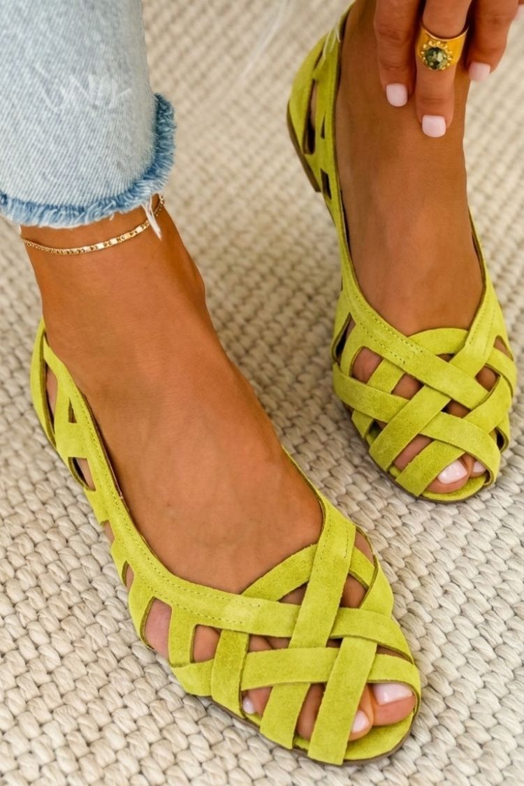 Ruby | Flat Open-Toe Braided Sandals