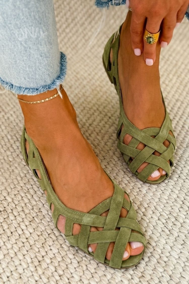 Ruby | Flat Open-Toe Braided Sandals