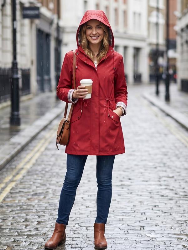 Aimee | Women's Hooded Waterproof Trench Coat