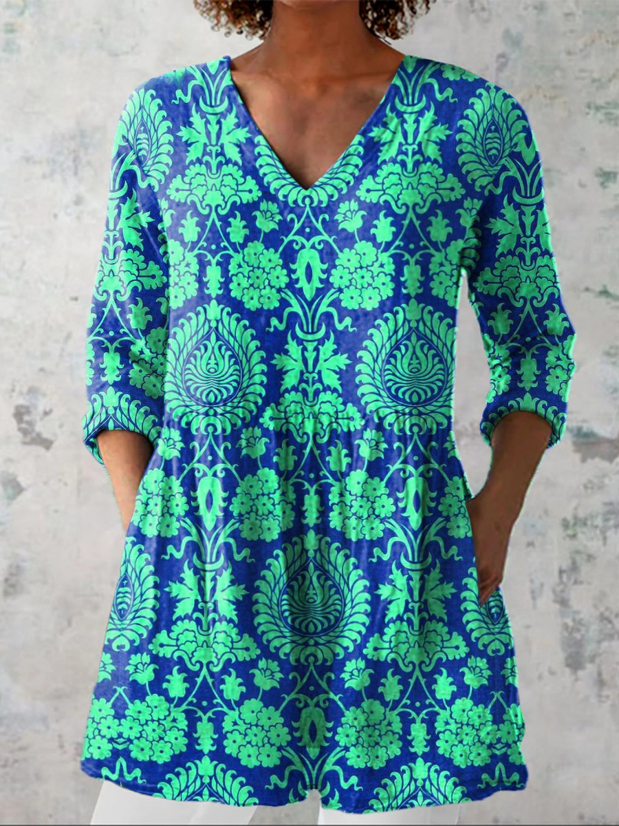 Annabelle | Long Blouse with a Striking Print