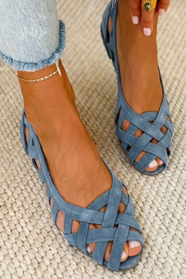 Ruby | Flat Open-Toe Braided Sandals