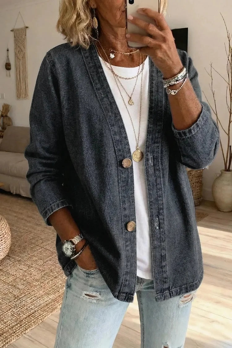 Diana | Women's Relaxed Denim Cardigan