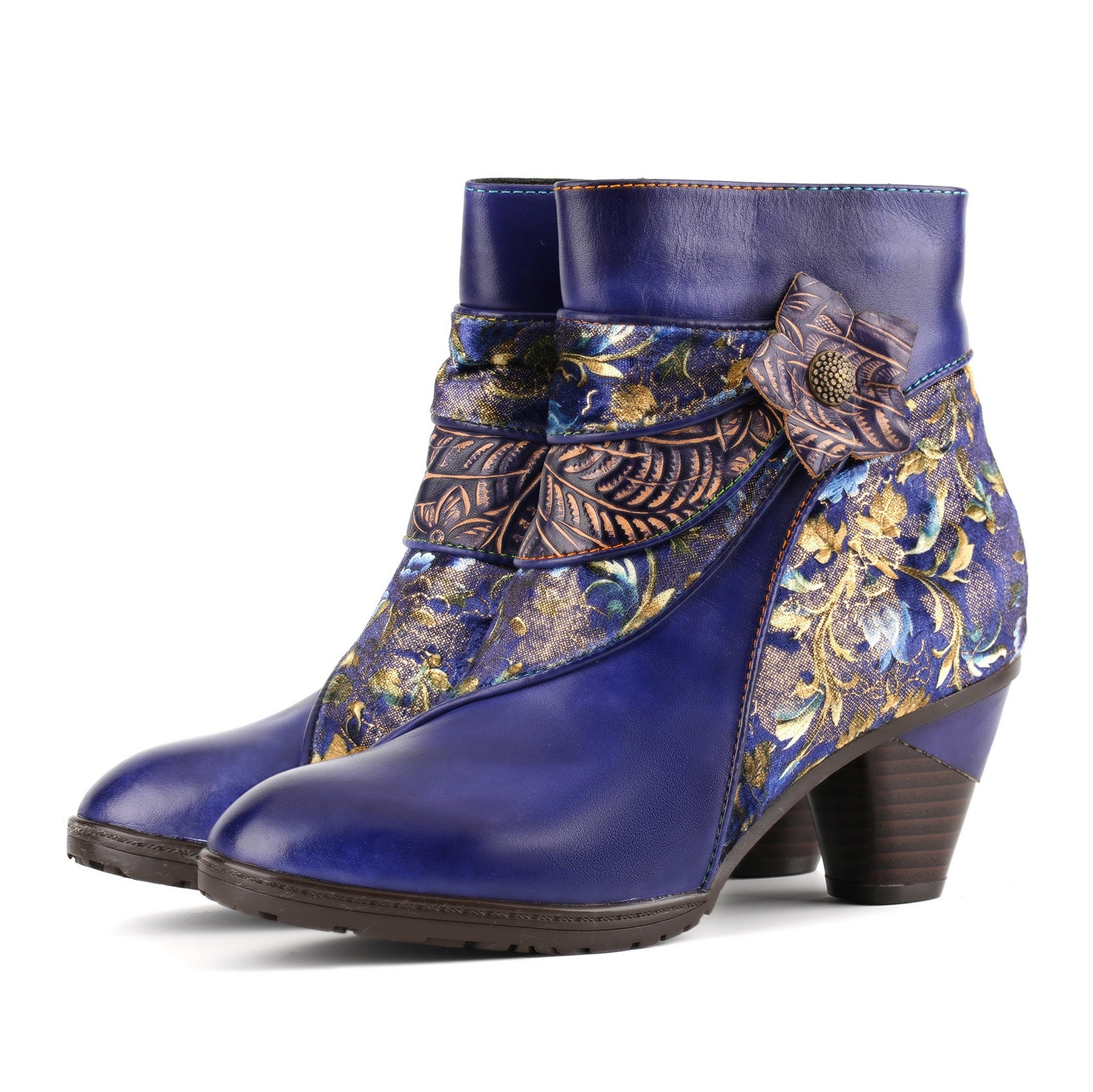Handmade Nature Bloom Ankle Boots