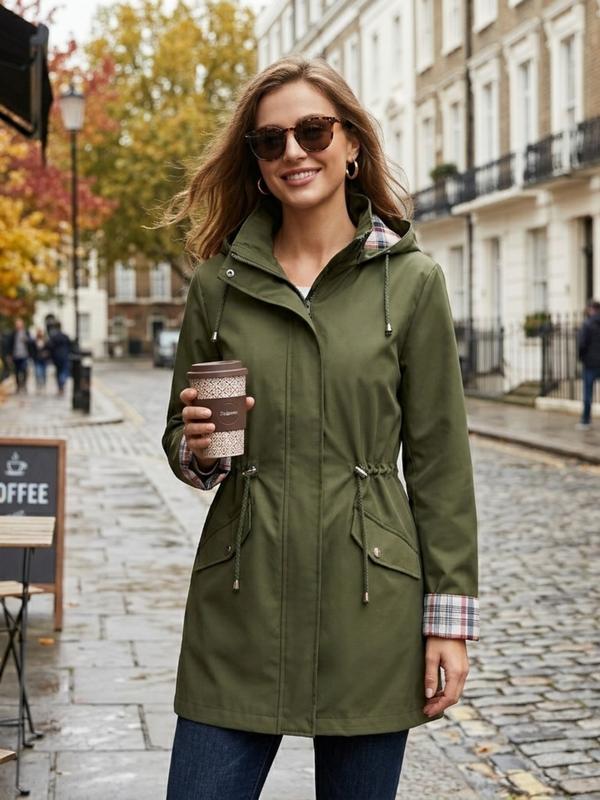 Aimee | Women's Hooded Waterproof Trench Coat