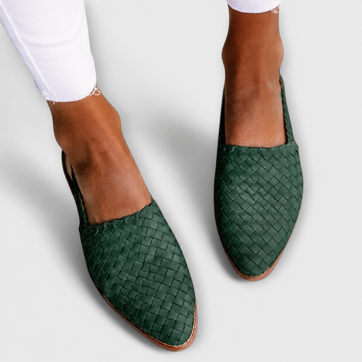Keira | Woven Slingback Loafers