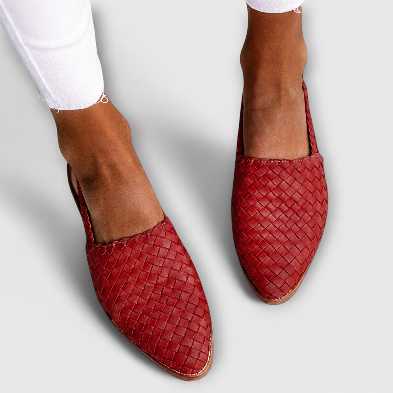 Keira | Woven Slingback Loafers
