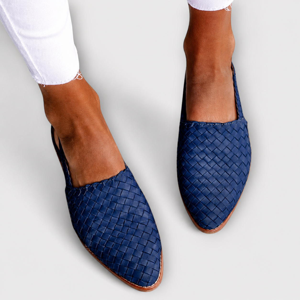 Keira | Woven Slingback Loafers