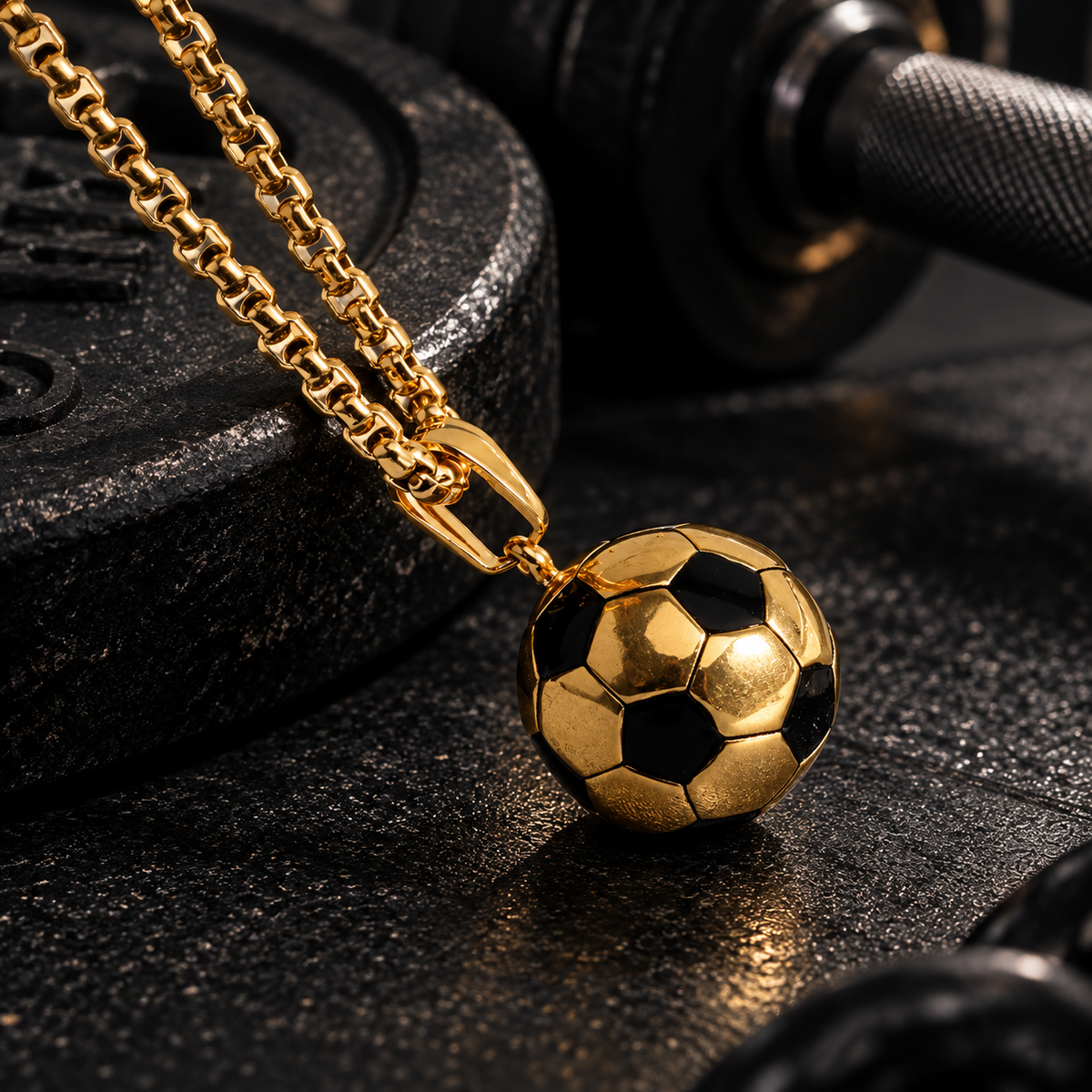 JAKE | FOOTBALL PENDANT NECKLACE