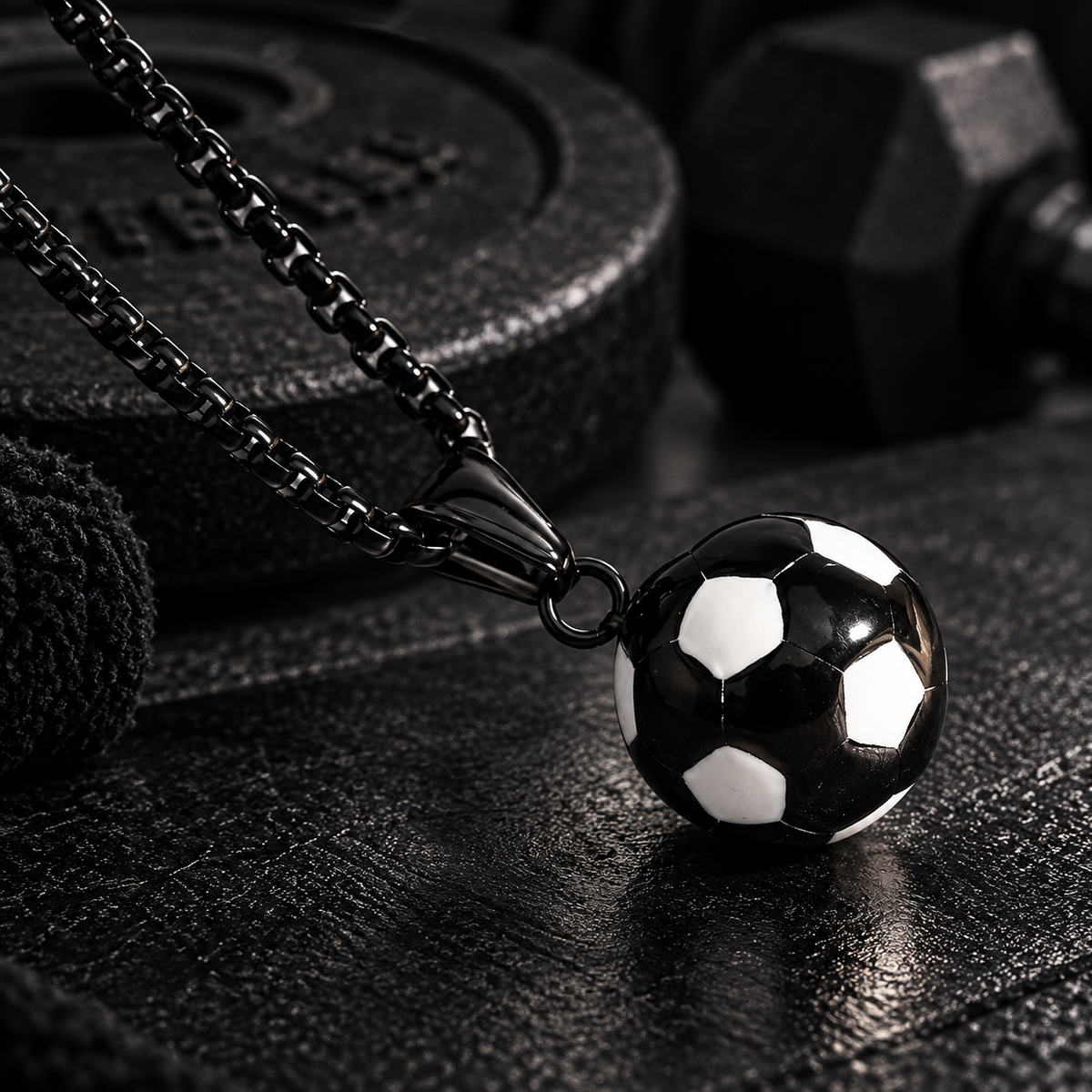 JAKE | FOOTBALL PENDANT NECKLACE