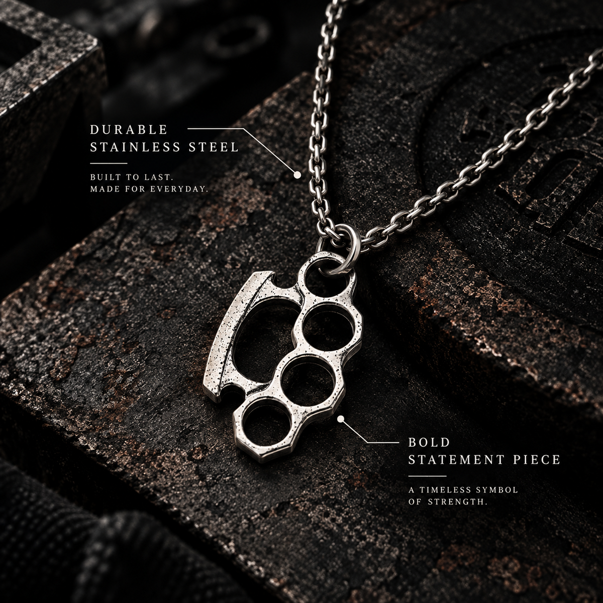RYAN | KNUCKLE DUSTER PENDANT NECKLACE