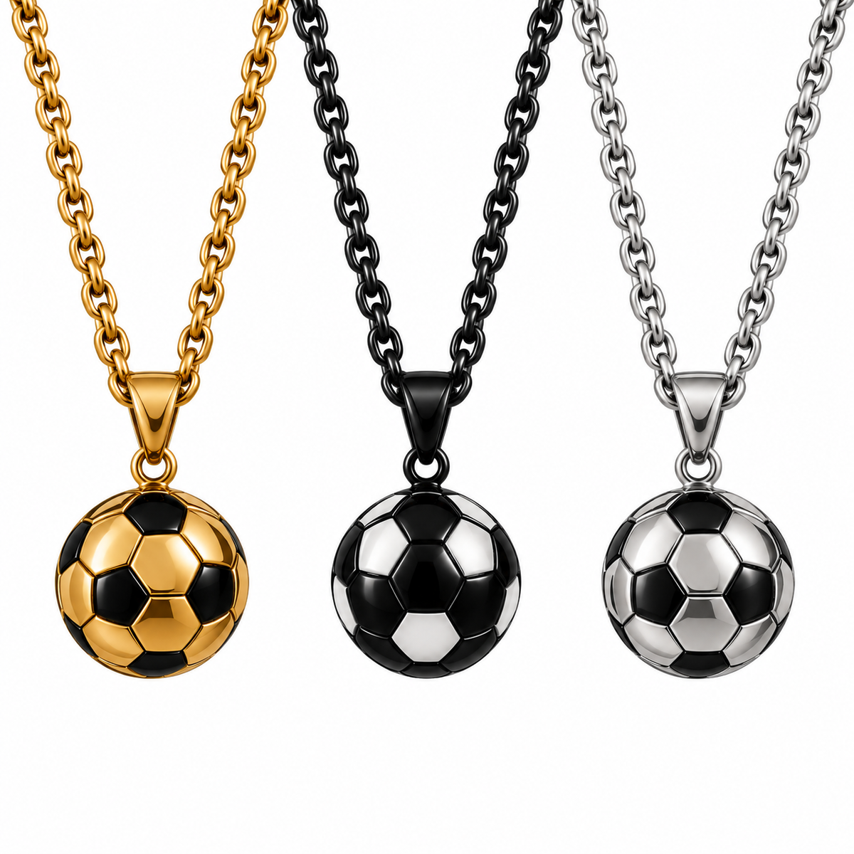 JAKE | FOOTBALL PENDANT NECKLACE