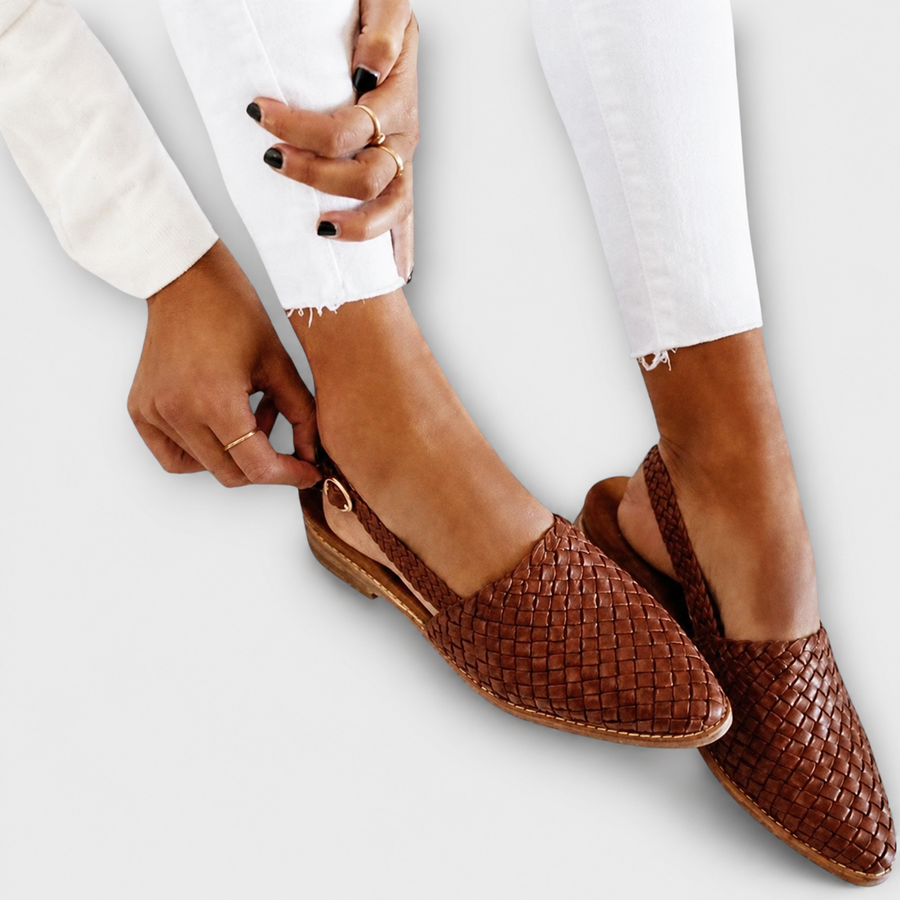 Keira | Woven Slingback Loafers