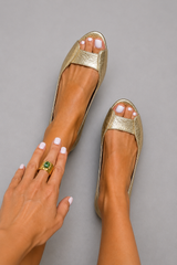 LUNA | GOLD COMFORT CHIC SANDALS