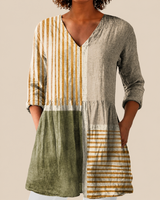 BEATRICE | LONG BLOUSE WITH A STRIKING PRINT