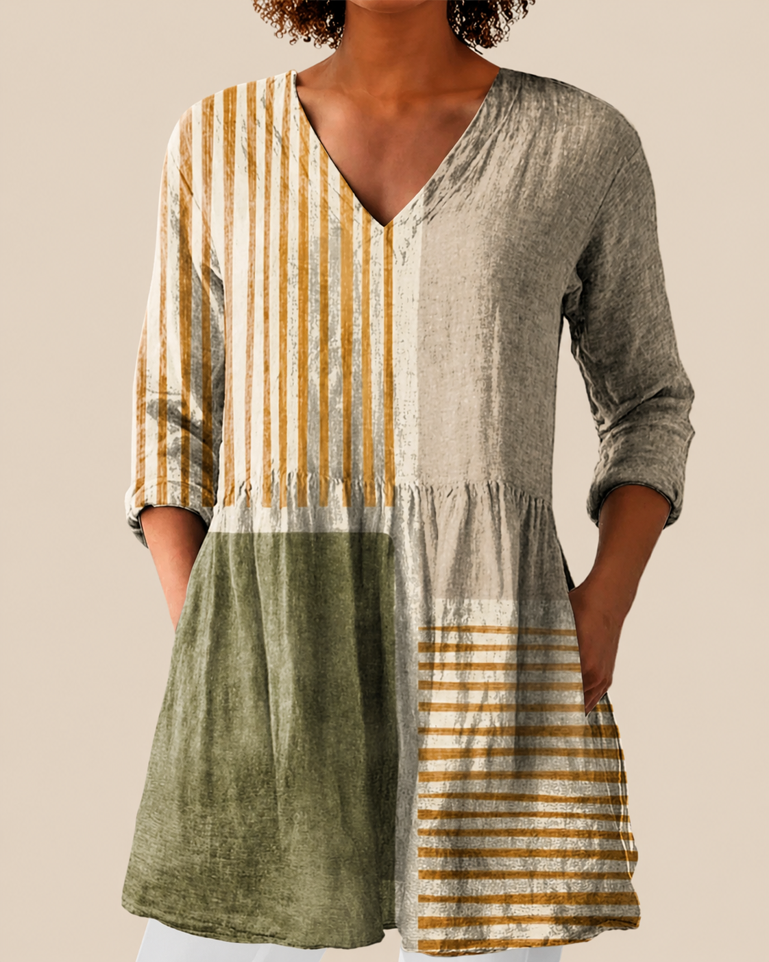 Beatrice | Long Blouse with a Striking Print