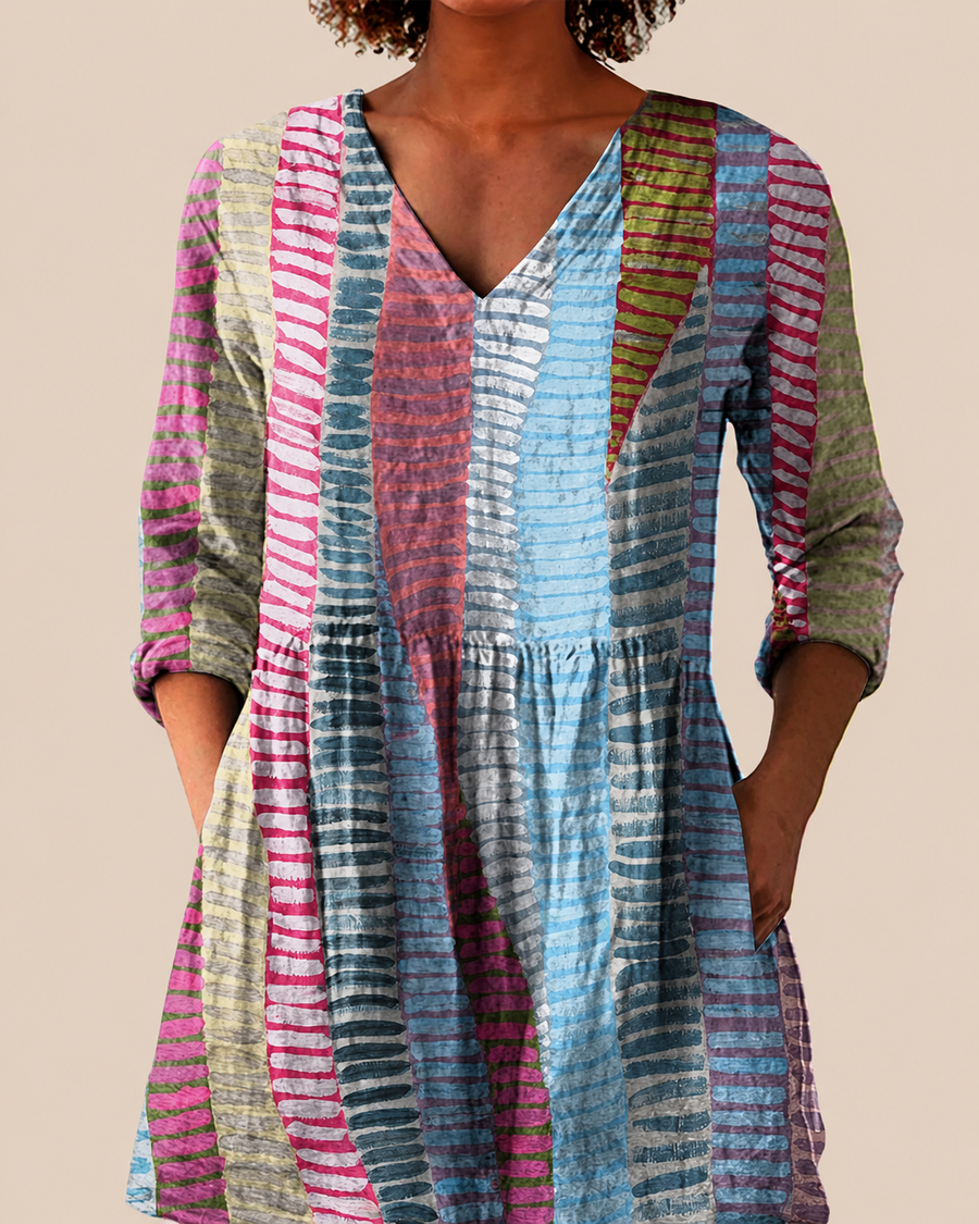 Jasmine | Long Blouse with a Striking Print