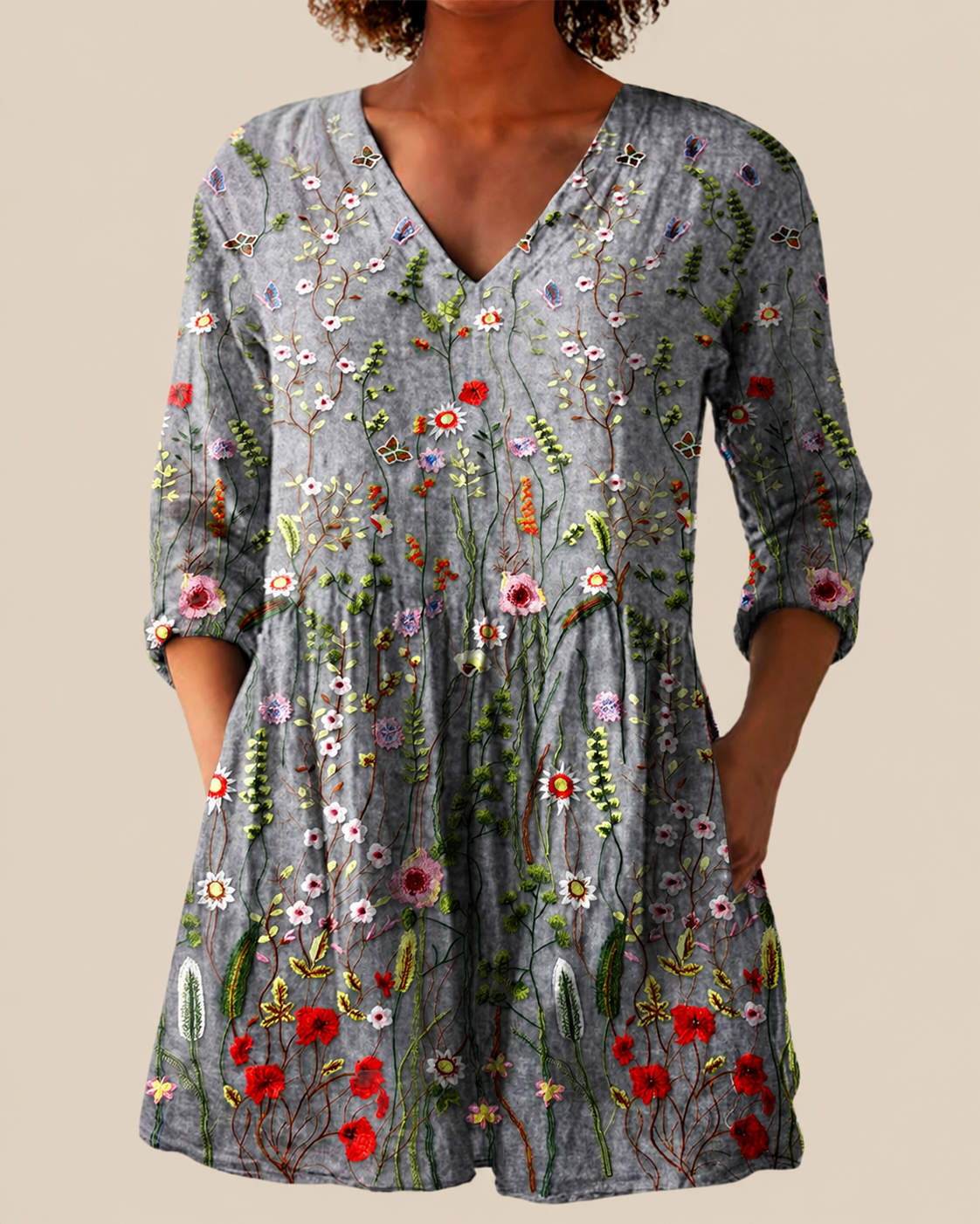 Esme | Long Blouse with a Striking Print