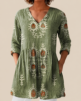 LAURA | LONG BLOUSE WITH A STRIKING PRINT
