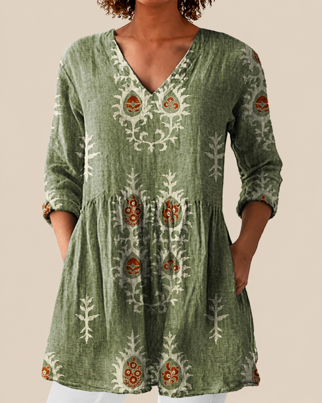 Laura | Long Blouse with a Striking Print