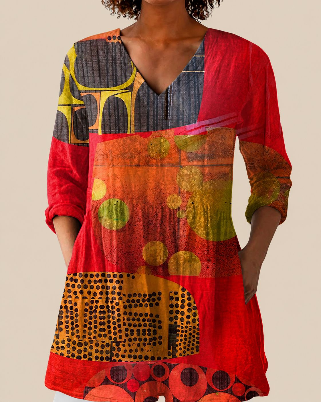 Felicity | Long Blouse with a Striking Print