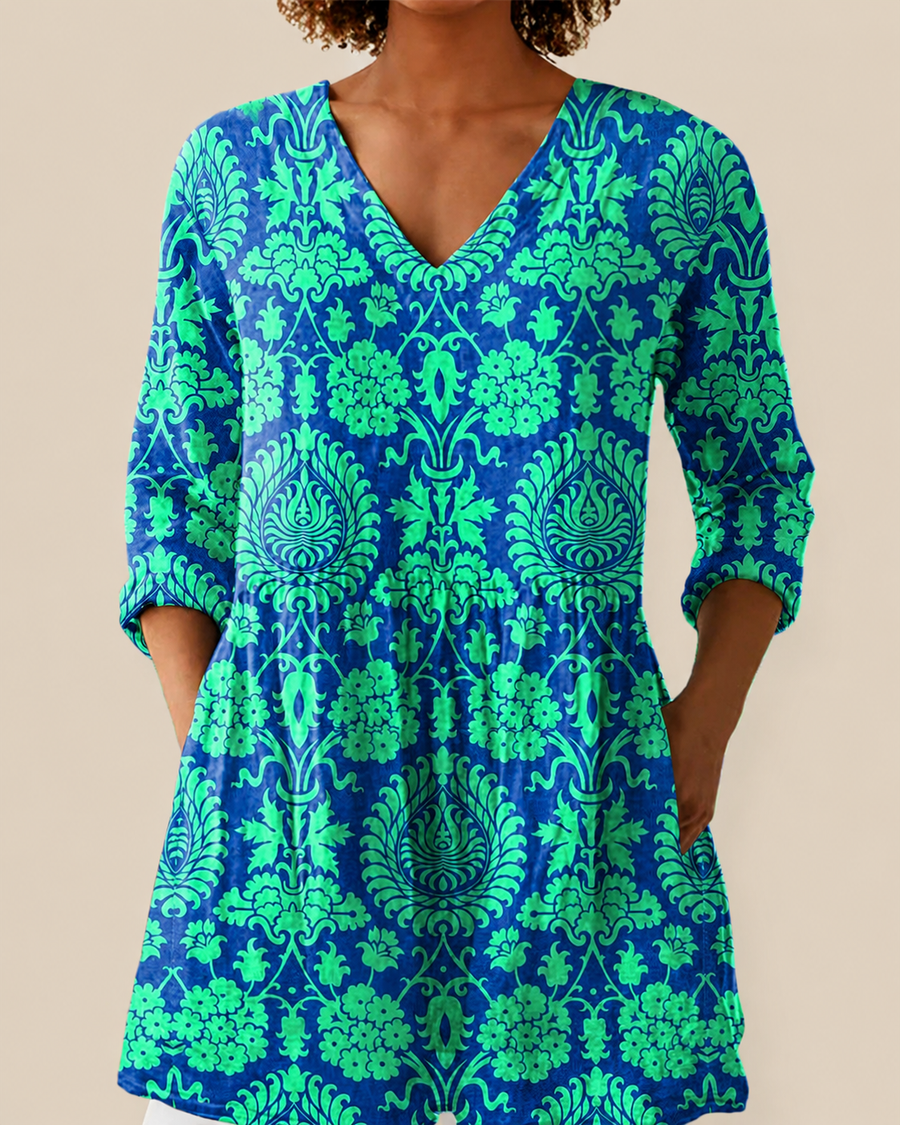 Annabelle | Long Blouse with a Striking Print