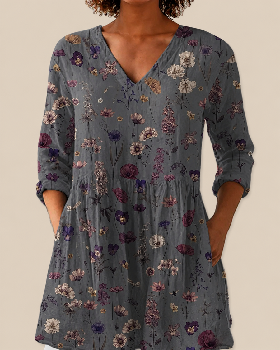 Georgia | Long Blouse with a Striking Print