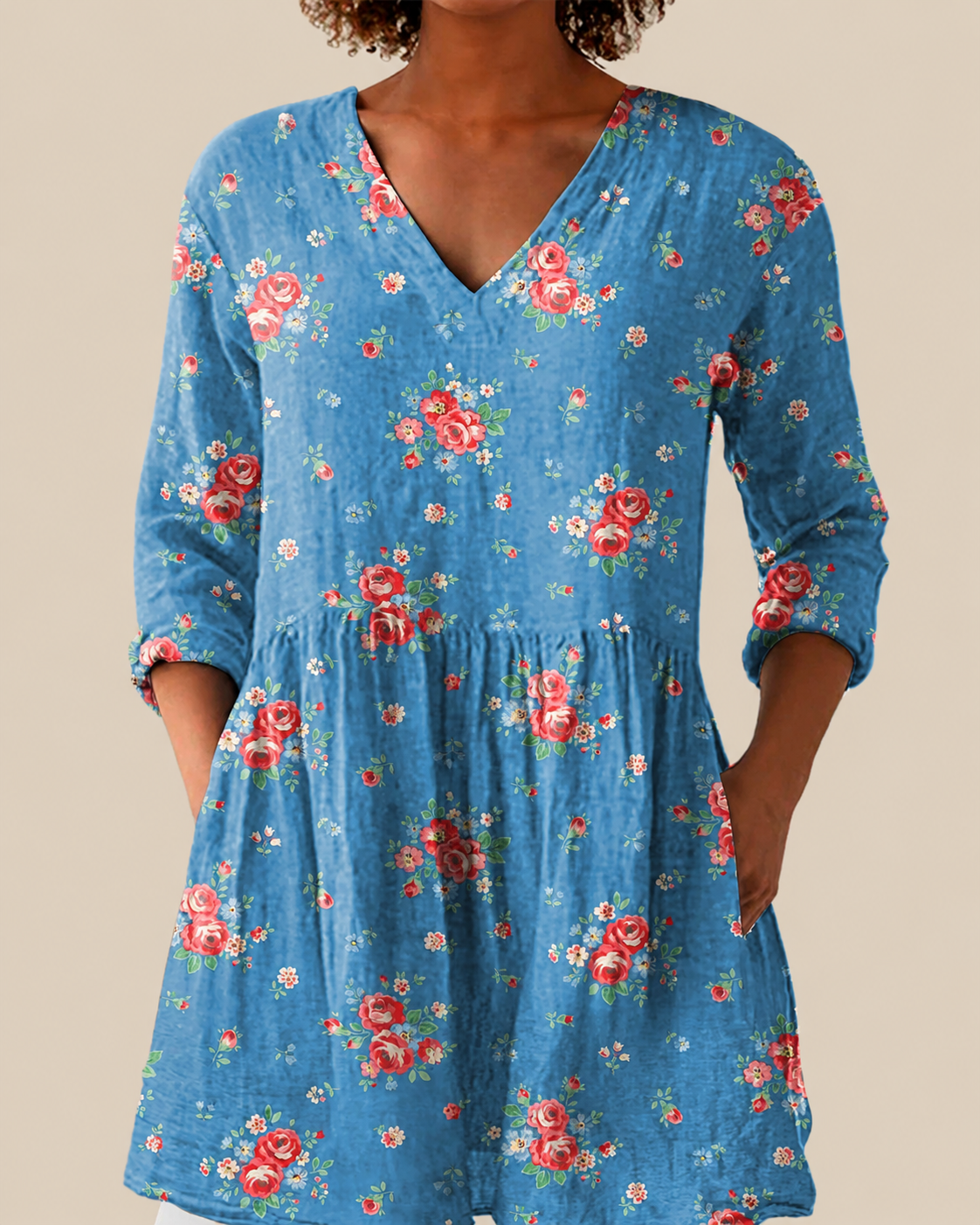 Molly | Long Blouse with a Striking Print