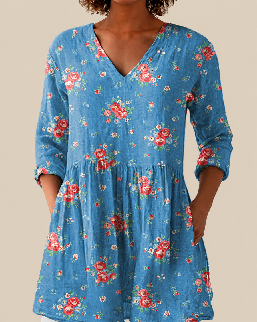 Molly | Long Blouse with a Striking Print