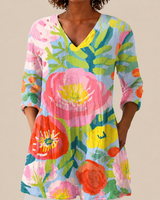 BELLA | LONG BLOUSE WITH A STRIKING PRINT