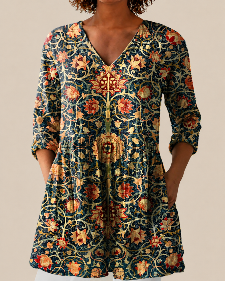 Eleanor | Long Blouse with a Striking Print